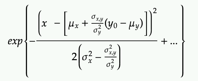 gaussian conditional exponent complete the square