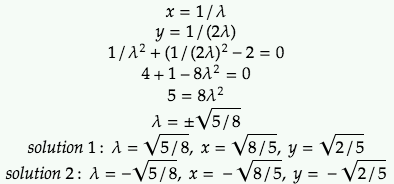 Lagrange ex1 solve