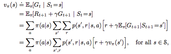 MDP Bellman equation